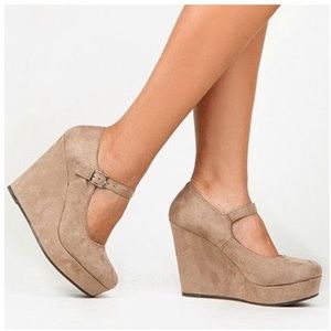 Soda Suede Wedge Heel